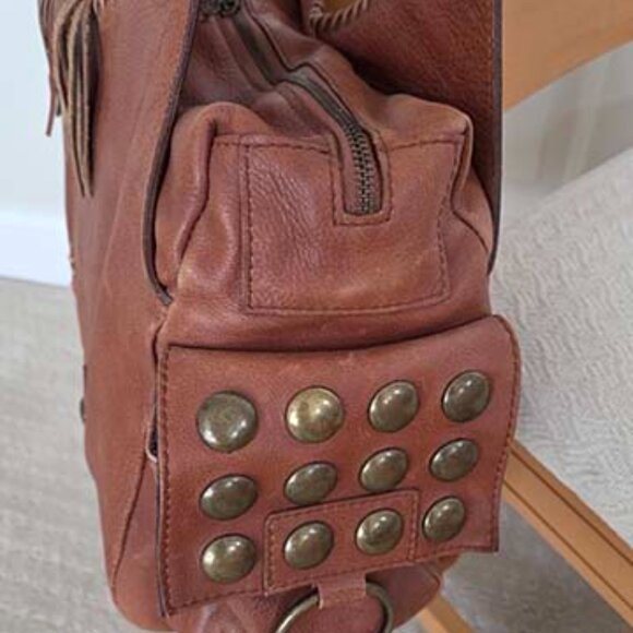 Cutter & Buck Leather & Brass-Studded Duffle-19" - Picture 3 of 9